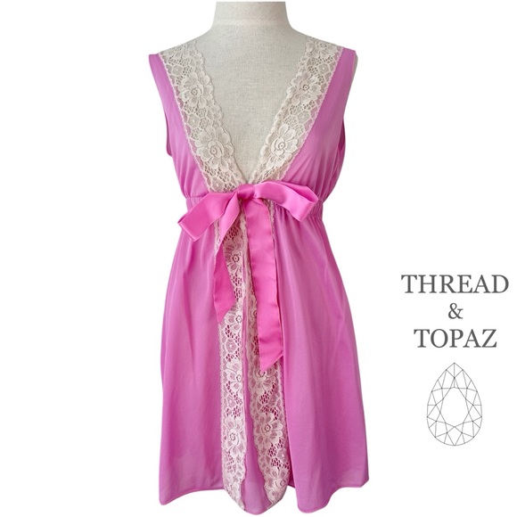 Vintage Other - Gossard Artemis Vintage 60s Pink Nylon & Lace Nightie Small